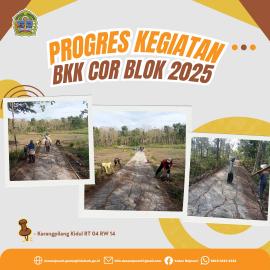 Terima material lengkap, warga Karangpilang Kidul mulai kegiatan BKK Cor Blok